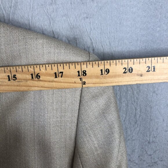 Oscar De La Renta Blazer Mens 46R  Cream Silk Wool Sport Coat Jacket Career - Picture 9 of 16